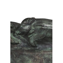 Bronze \"Six marcassins\" signée Robert HAINARD