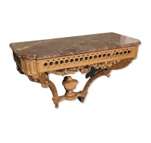 Console Louis XVI en chêne sculpté