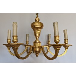 Lustre style Louis XVI à 6 lumières