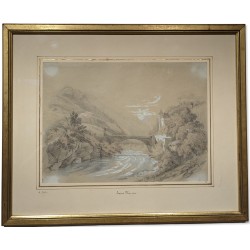 Dessin "Saint Maurice" signé E. LAFON