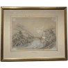 Dessin "Saint Maurice" signé E. LAFON