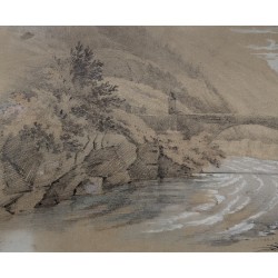 Dessin "Saint Maurice" signé E. LAFON