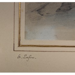 Dessin "Saint Maurice" signé E. LAFON