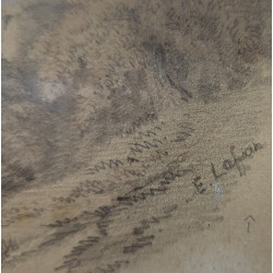 Dessin "Saint Maurice" signé E. LAFON
