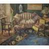 Tableau \"Scène d\'intérieur\" signé A. JACOBI