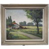 Tableau \"Ferme\" signé E. MARCEL STEBLER