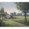 Tableau \"Ferme\" signé E. MARCEL STEBLER
