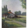 Tableau \"Ferme\" signé E. MARCEL STEBLER