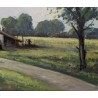 Tableau \"Ferme\" signé E. MARCEL STEBLER