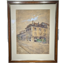 Gouache "Vieux-Carouge" signée Ch. DE ZIEGLER