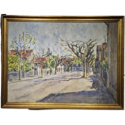 Gouache "Carouge" signée Ch. DE ZIEGLER 46