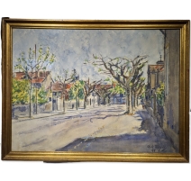 Gouache "Carouge" signée Ch. DE ZIEGLER 46