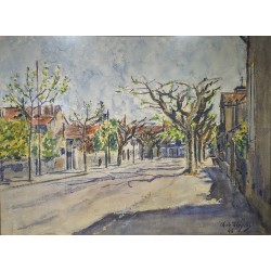 Gouache "Carouge" signée Ch. DE ZIEGLER 46