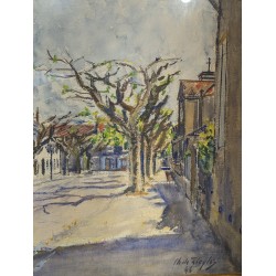 Gouache "Carouge" signée Ch. DE ZIEGLER 46
