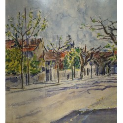 Gouache "Carouge" signée Ch. DE ZIEGLER 46