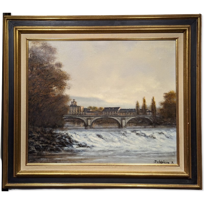 Tableau \"Bord de l\'Arve\" signée DELAPIERRE R