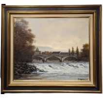 Tableau "Bord de l'Arve" signée DELAPIERRE R