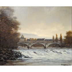 Tableau \"Bord de l\'Arve\" signée DELAPIERRE R