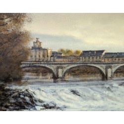 Tableau \"Bord de l\'Arve\" signée DELAPIERRE R