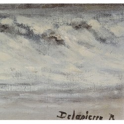 Tableau \"Bord de l\'Arve\" signée DELAPIERRE R