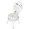  Chaise de jardin en fer forgé blanc sur  Moinat SA  - Antiquités décoration