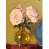 Tableau \"Deux Bouquets de fleurs\" signé P. BLÉGER