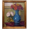 Tableau \"Deux Bouquets de fleurs\" signé P. BLÉGER