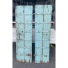 A pair of Indian doors painted blue