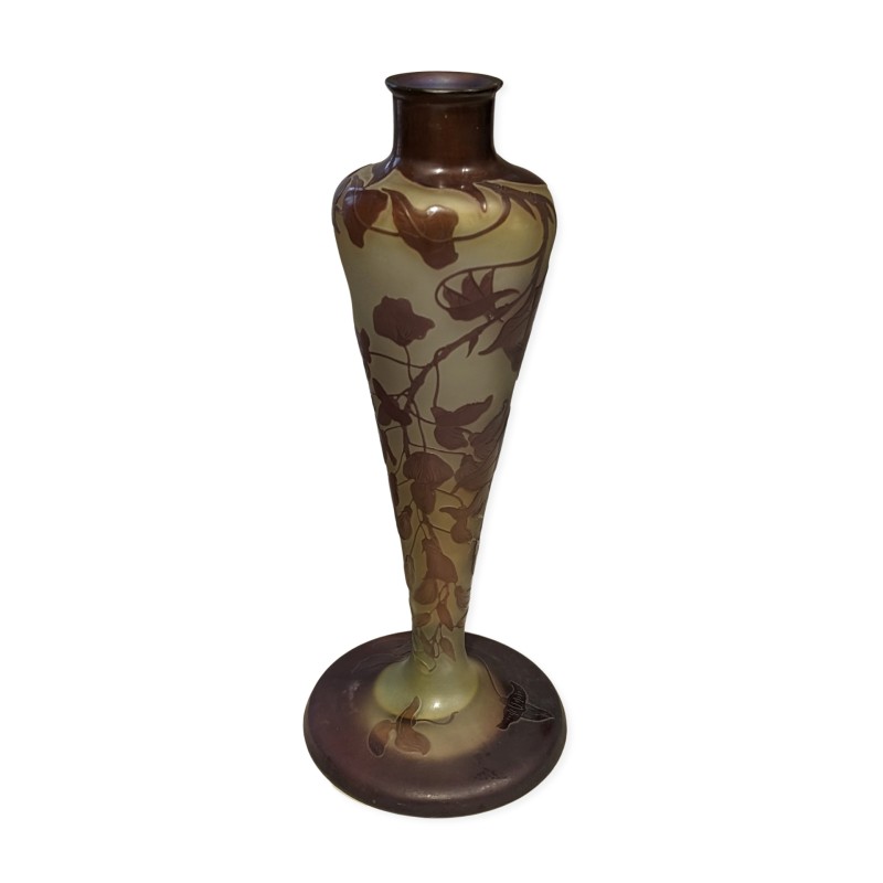 Vase soliflore Glycines signé *GALLÉ