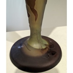 Vase soliflore Glycines signé *GALLÉ