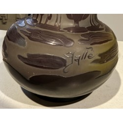 Vase bulbe Nénuphars signé GALLÉ