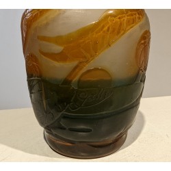 Vase bulbe Nénuphars signé GALLÉ