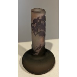 Vase soliflore Orthensias signé GALLÉ