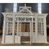 Winter garden made of white-painted galvanised steel