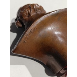 Paire de bustes en bronze signés H. MÜLLER