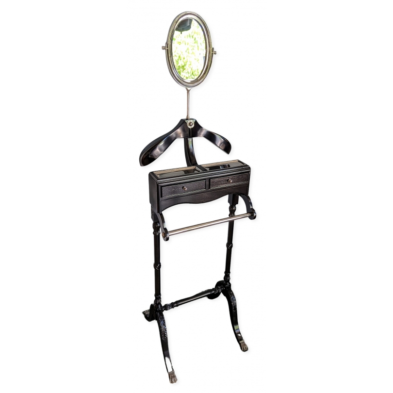 Valet de chambre "St James" noir et chromé