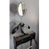 "St James" valet stand in black and chrome