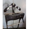 "St James" valet stand in black and chrome