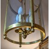Lanterne ronde en bronze à 3 lumières