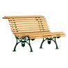 Banc \"Vigne\" en fonte verte et lattes en pin