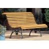 Banc \"Vigne\" en fonte verte et lattes en pin