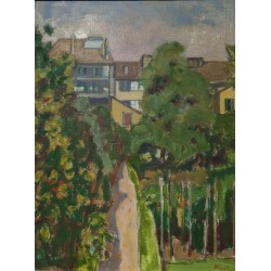 Tableau \"Le jardin\" signé CHINET