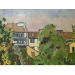 Tableau \"Le jardin\" signé CHINET