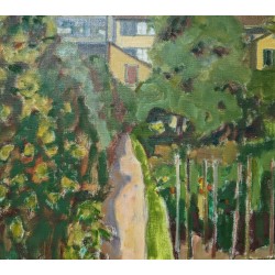Tableau \"Le jardin\" signé CHINET