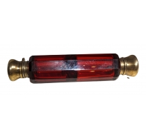 Boîte en cristal double rouge montures argentées
