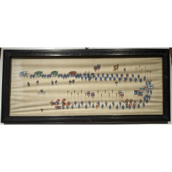 Paire de tableaux chinois "Procession"