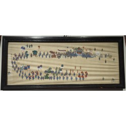 Paire de tableaux chinois "Procession"