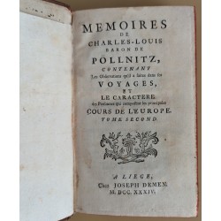 Livre "Mémoires de C-L PÖLLNITZ" Tome 2