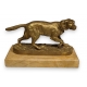 Chien de chasse en bronze doré signé P.J. MÈNE