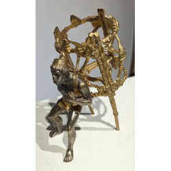 Vendengeur en bronze argenté et doré